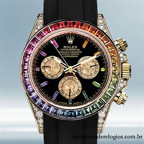 Rolex Daytona Mm Masculino Mostrador Preto El Stico De