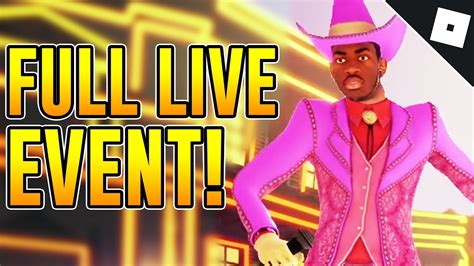 Full Lil Nas X Roblox Concert Event Roblox Youtube