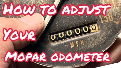 How To Change Your Mopar Odometer Reading Youtube