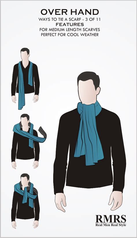 How To Tie A Scarf | Over Hand Knot | Infographic