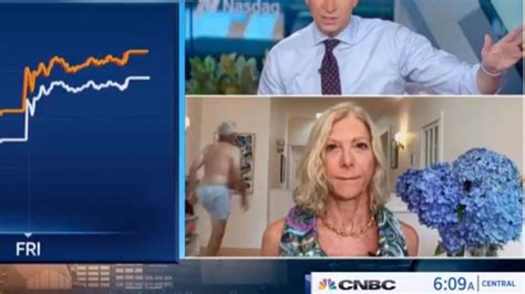 Half Naked Man Interrupts CNBC Live Squawk Box Segment As Andrew Ross