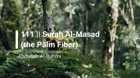 Surah Al Masad The Palm Fiber Beautiful Quran Recitation By