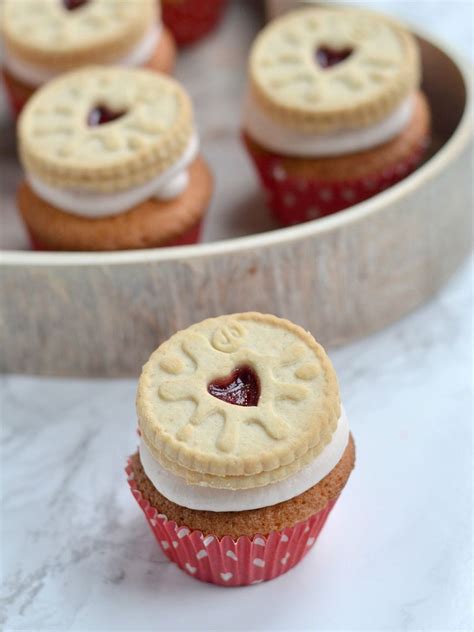 The Crazy Kitchen Raspberry Jammie Dodger Cupcakes