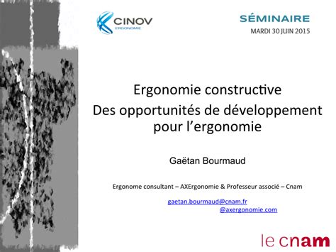 Pdf Ergonomie Constructive Des Opportunités De Développement Pour L