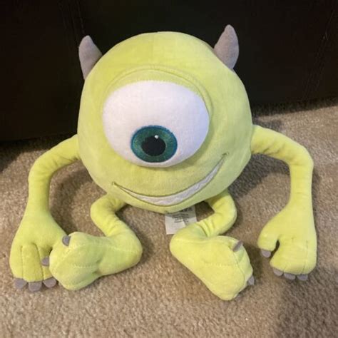 Disney Store Monsters Inc Mike Wazowski Large 15 Plush Horns Claws