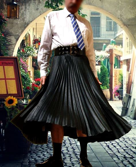 Modern Mens Fashion With Long Pleated Skirt Cool Outfits For Men Men