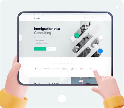 E Visa Immigration And Visa Consulting Template