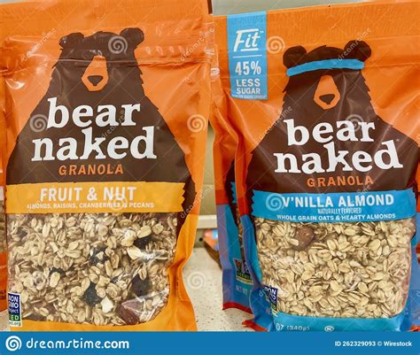 Photo Of Bear Naked Granola In Bags On Shelf Editorial Stock Photo