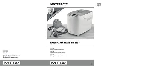 Handleiding SilverCrest IAN 314657 Broodbakmachine