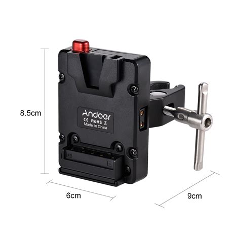 Andoer Mini Nano V Lock Mount Battery Power Supply Adapter Plate With