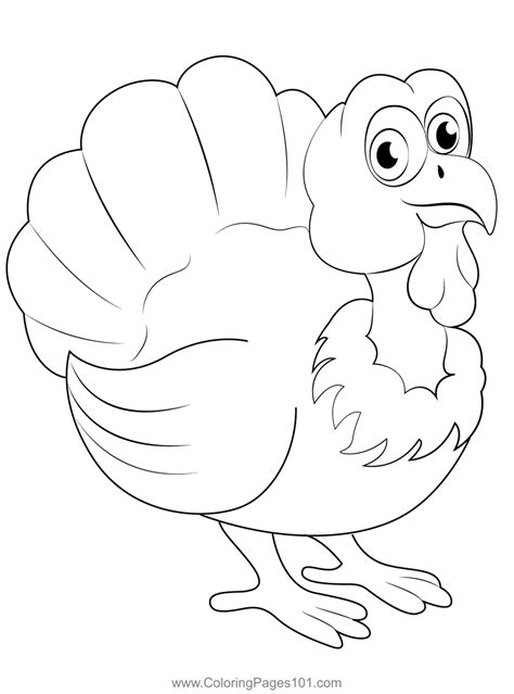 Baby Turkey Bird Coloring Page for Kids - Free Turkeys Printable ...