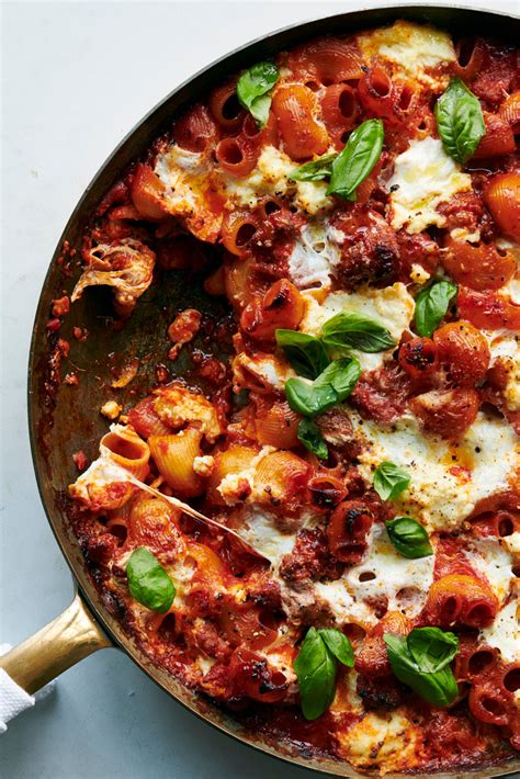 Cheesy Baked Pasta With Sausage And Ricotta Recipe