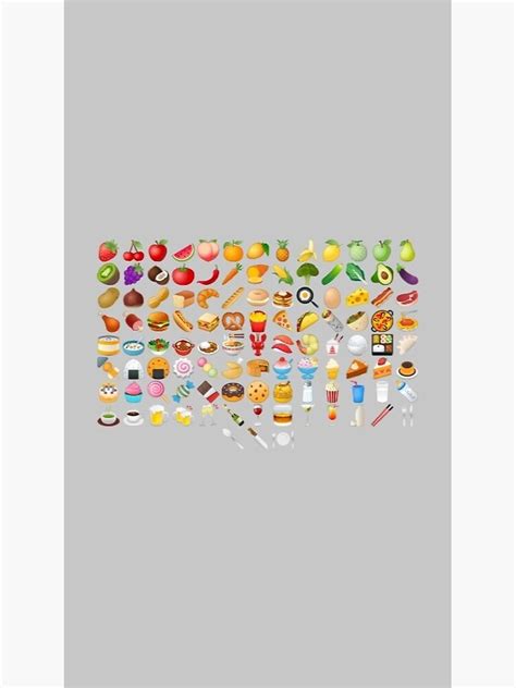 "food emojis" Poster for Sale by FunStuffJason | Redbubble