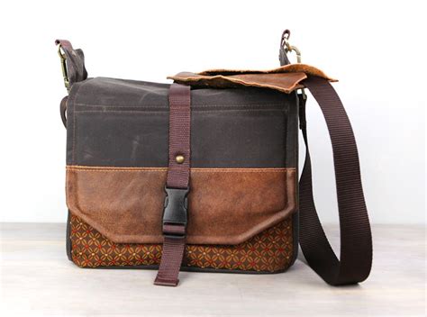 Handmade Travel Camera Bag Backpack Packable Camera Bag Waxed Canvas ...