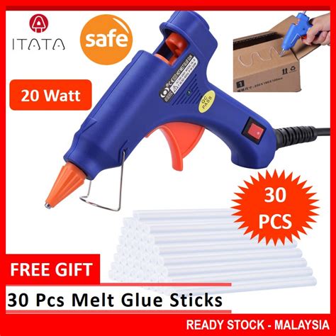 READY STOCK Mini Hot Glue Gun Pcs Melt Glue Stick Flexible Melting Quick Repairs Gam