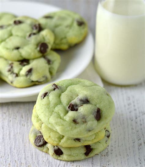 Mint Chocolate Chip Cookies From Scratch