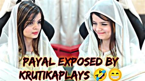 Payal Exposed By Krutika Plays Kru Funny 🤣 React Krutikaplays Payal Gaming Bgmi Youtube