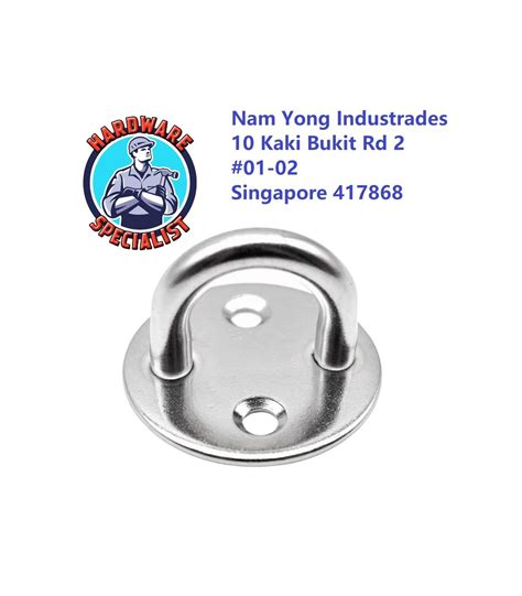 Stainless Steel 304 Round Eye Plate Round Hook