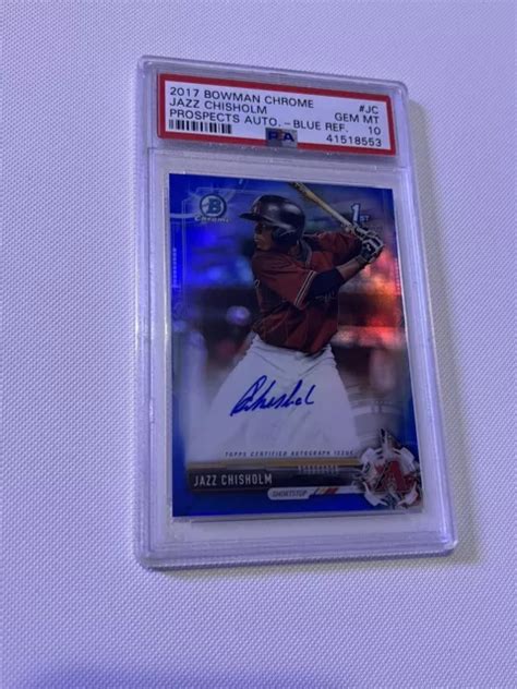 Bowman Chrome Jazz Chisholm R Fracteur Bleu Perspective Auto