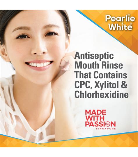 Mouth Wash Antiseptic Pearlie White Chlor Rinse 250ml Per Bottle