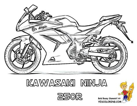 Kawasaki Ninja Coloring Pages