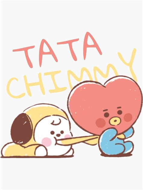 BT21 CHIMMY TATA Sticker By Jrosane Redbubble En 2020 Dibujos