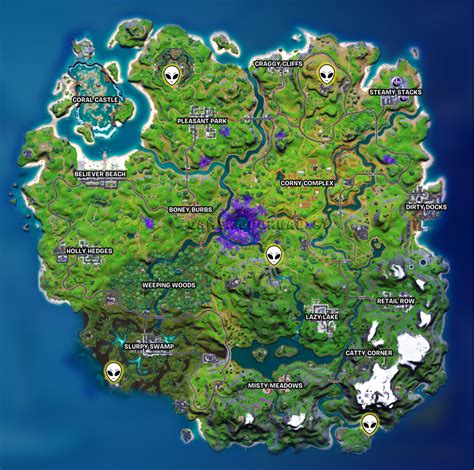 O Trouver Les Artefacts Extraterrestres Dans La Semaine De Fortnite