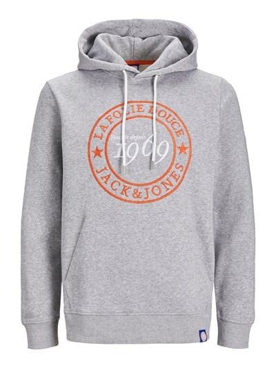 Sweat à capuche gris homme Jack Jones La Follie Douce Casual Sénas