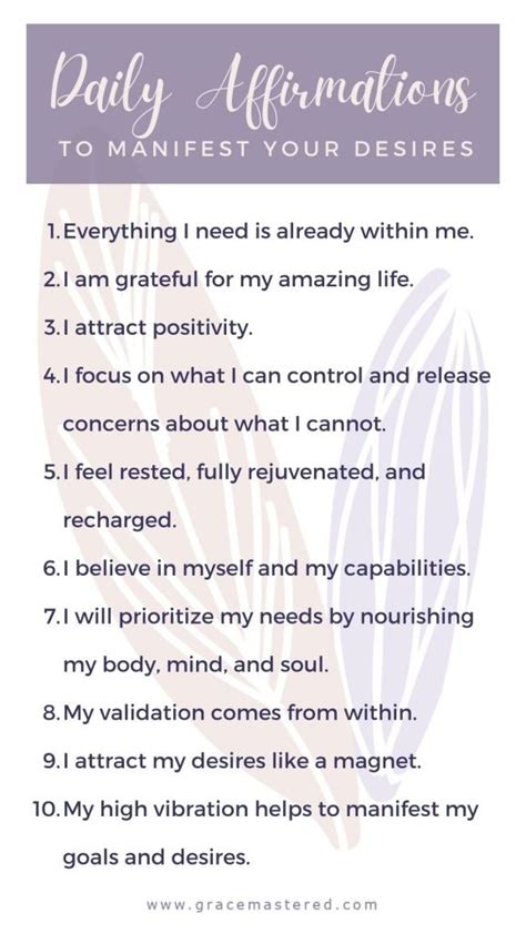 Powerful Manifestation Affirmations To Change Your Life Grace