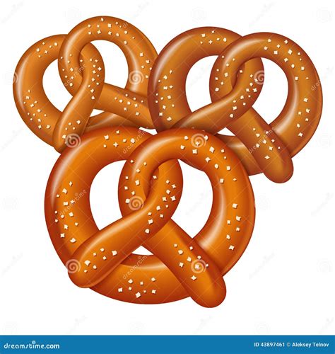 Pretzels Stock Vector Illustration Of Bread Breakfast 43897461