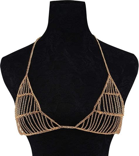 Bxgzxyq Frauen Geschirr K Rperschmuck Bikini Bh Reizvolle Strand K Rper Kasten Ketten Frauenart