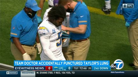 Tyrod Taylor injury: Chargers' team doctor punctured his lung while ...