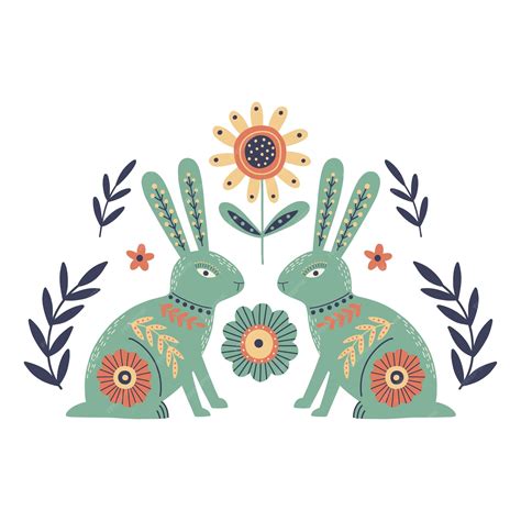 Rabbit Folk Art