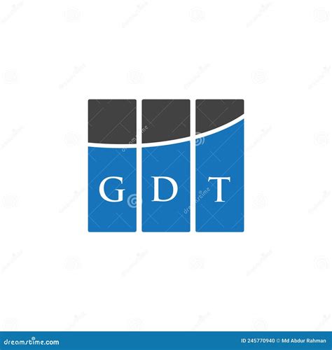 Gdt Letter Logo Design On White Background Gdt Creative Initials