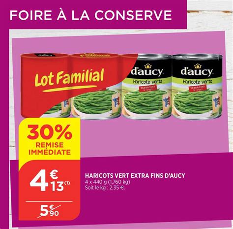 Promo Haricots Vert Extra Fins D Aucy Chez Bi Icatalogue Fr