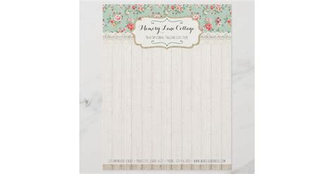 Shabby Chic Roses Lace And Burlap Vintage Boutique Letterhead Zazzle