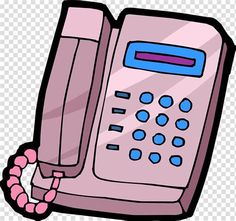 Telephone Cartoon Pink Phone Transparent Background Png Clipart