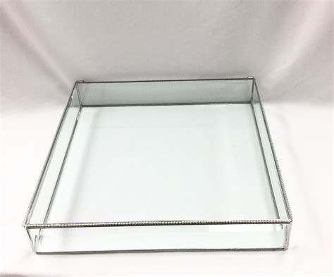 12 X 12 X 2 Tall Glass Display Case Stained Glass Box Glass