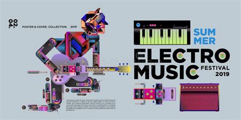 Vector Summer Electronic Music Festival Banner Layout Design Template ...