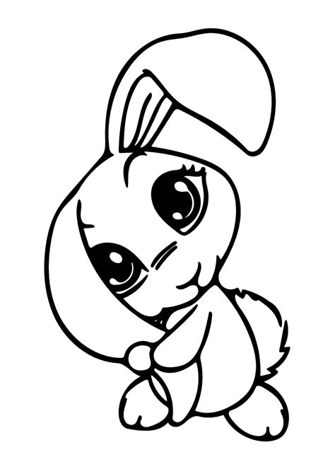 Coelhinho Kawaii Para Colorir Imprimir Desenhos