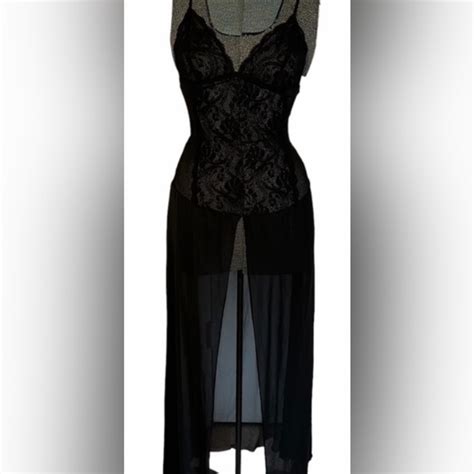 Fashion Nova Intimates Sleepwear Seven Till Midnight Nwt Sexy Sheer Black Lace Lingerie