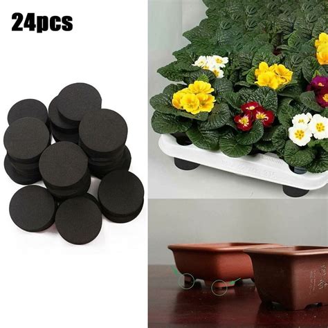 24Pcs Black Profile Flower Pot Feet For Garden Plant Pot Feet Risers