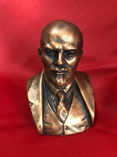 Бюст Ленин бронза 12 см / искусственный камень - Купить