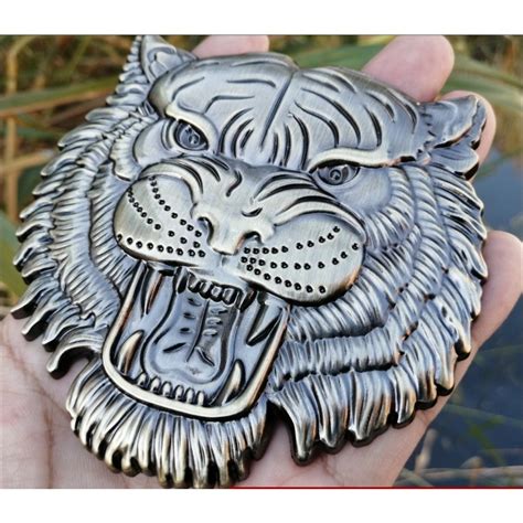 1 Pcs 3d Metal Tiger Head Car Logo Grille Emblem Badge Car Stickers