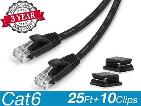 Xinca Cat Ethernet Cable Lnternet Network Gigabit Flat Patch Cord Lan