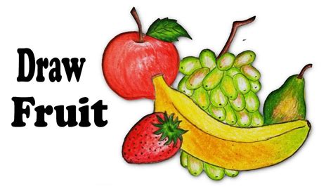 How To Draw Fruitstep By Stepeasy Draw Youtube