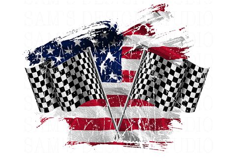 Racing American Flag Png Usa Checkered Flag Sublimation Etsy