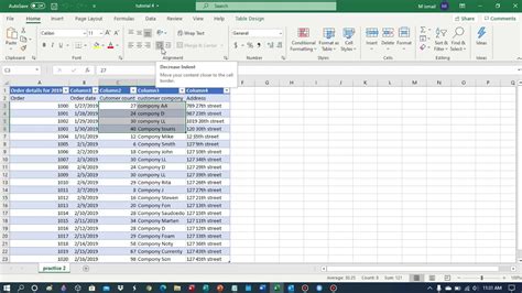 Increase Indent And Decrease Indent In Excel Youtube