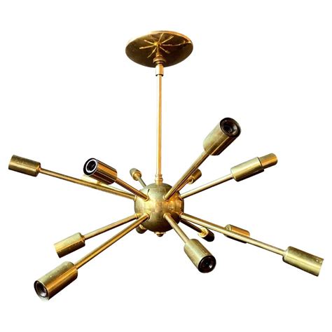 Vintage Brass Sputnik Chandelier At 1stdibs