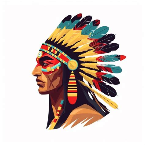 Premium AI Image | Apache chief illustration